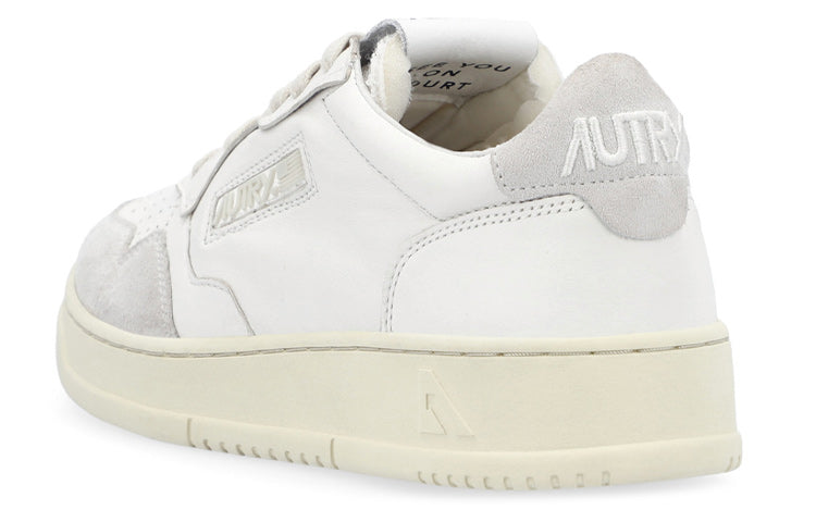 (WMNS) Autry open Low Leather Suede 'White' AOLW-CE10
