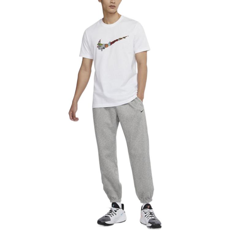 Men's Nike Solid Color Logo Printing Side Zipper Pocket Waist Casual Pants/Trousers Gray DH9730-063
