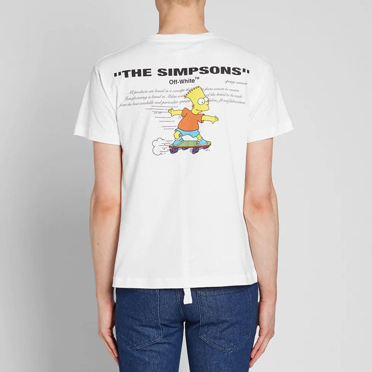 Off-White The Simpsons Printing Short Sleeve White OMAA036S191850360188