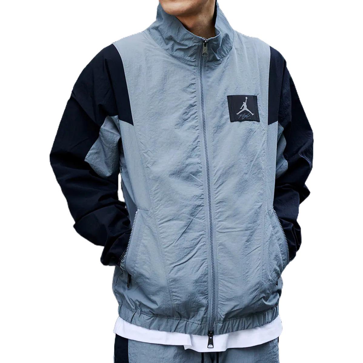 Air Jordan Flight Splicing Casual Sports Stand Collar Jacket Gray CV3151-084