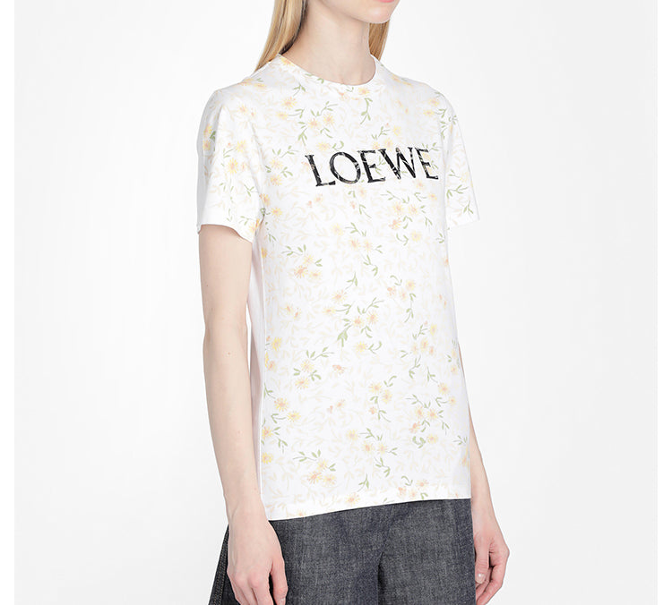 LOEWE Version Flower Cotton Short Sleeve White S540333XAR-2108