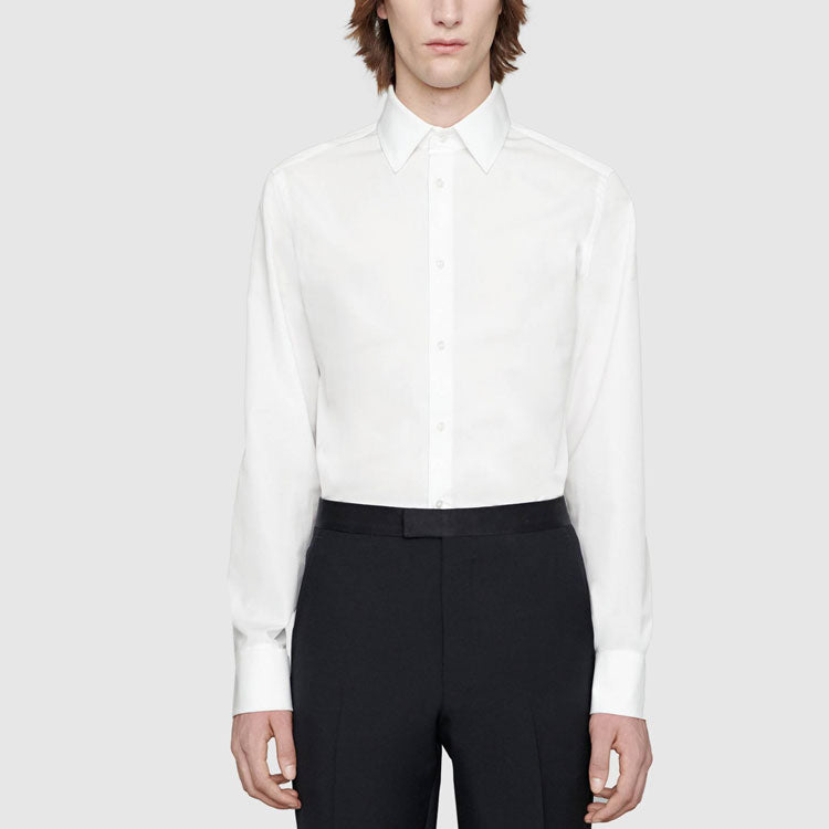 Men's Gucci SS21 Long Sleeves White Shirt 535172-21131-9000