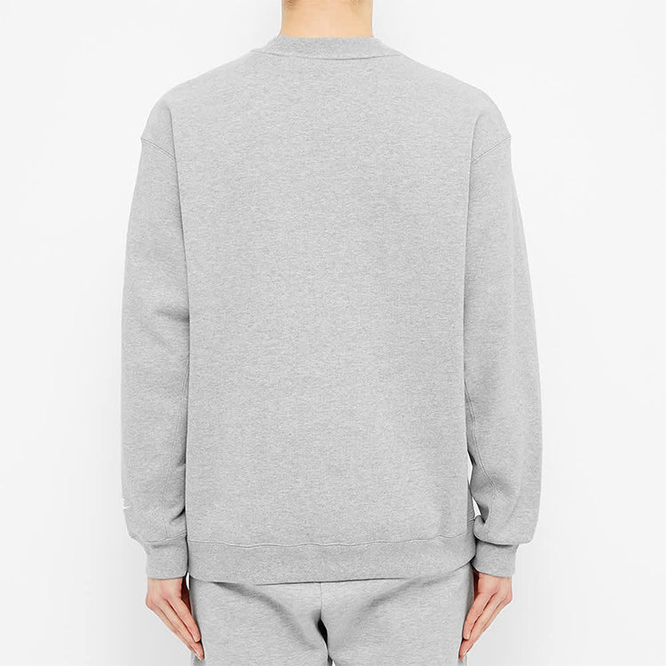 Nike Solid Color Logo Embroidered Round Neck Pullover light grey CD0414-063