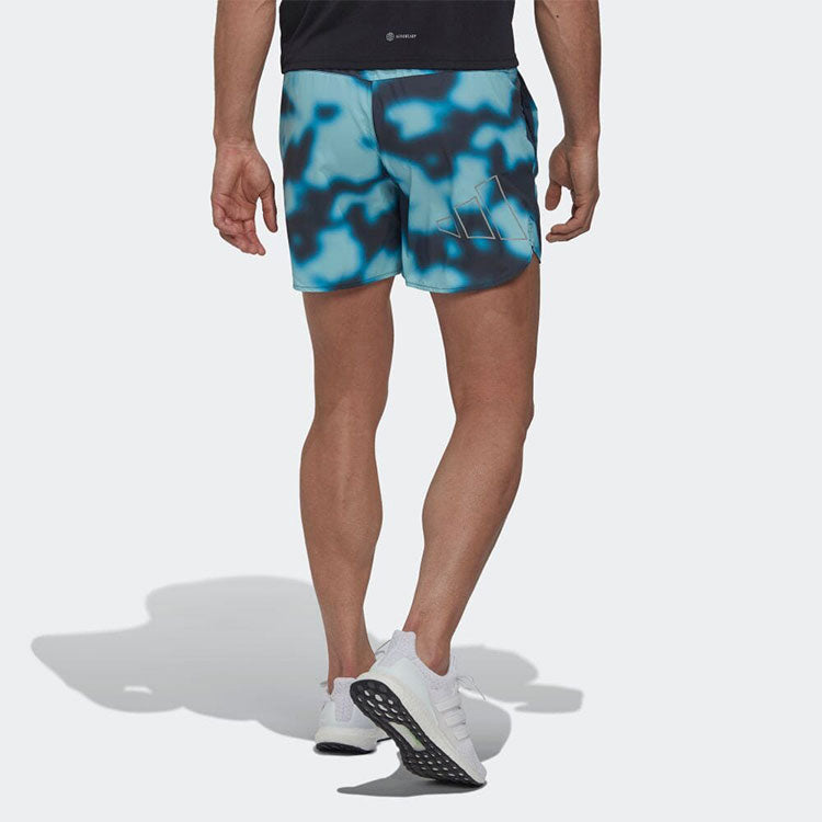Men's adidas Contrasting Colors Color Block Logo Sports Shorts Blue HF8758
