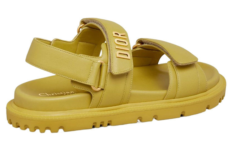 (WMNS) DIORact Sandal Saffron Yellow Lambskin KCQ547LAB_S30Y