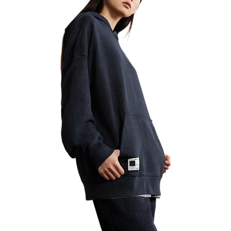 Li-Ning Sports Series Solid Color Loose Hoodie 'Black' AWDS067-8