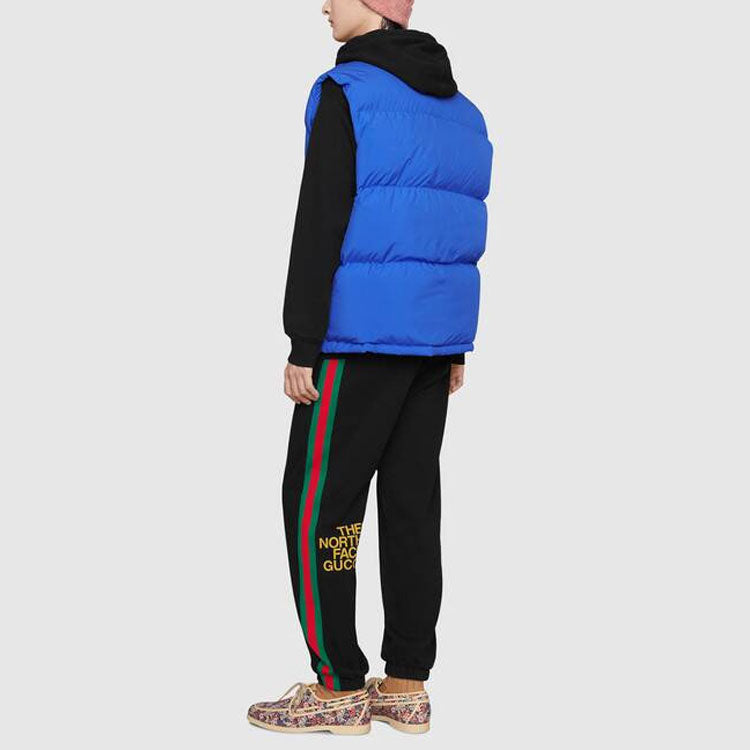 Gucci x THE NORTH FACE Crossover SS21 Webbing Printing Cotton Sports Pants/Trousers/Joggers Black 657490-XJDIP-1082