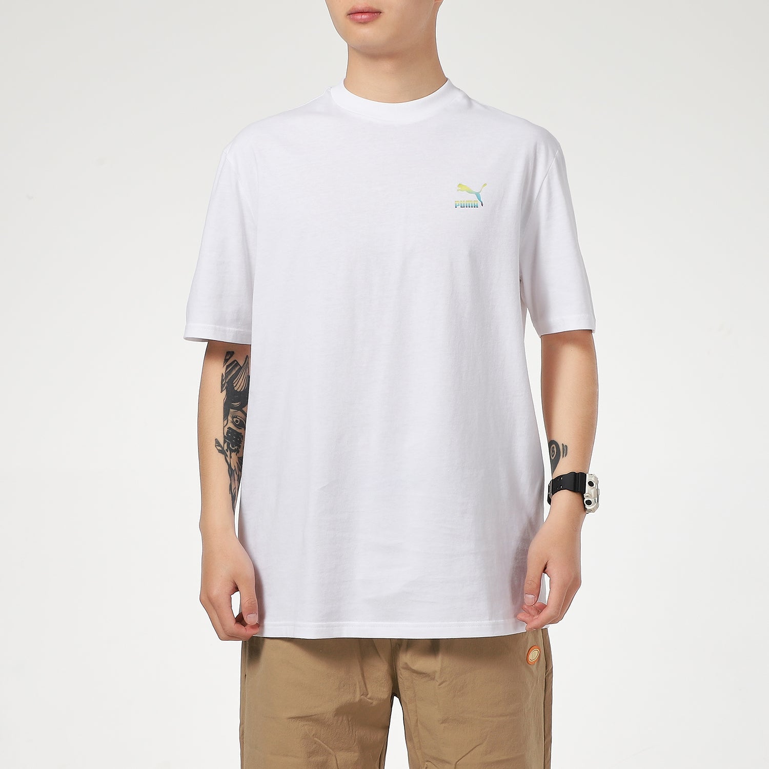 PUMA Classic Logo Tee 'White' 534095-52