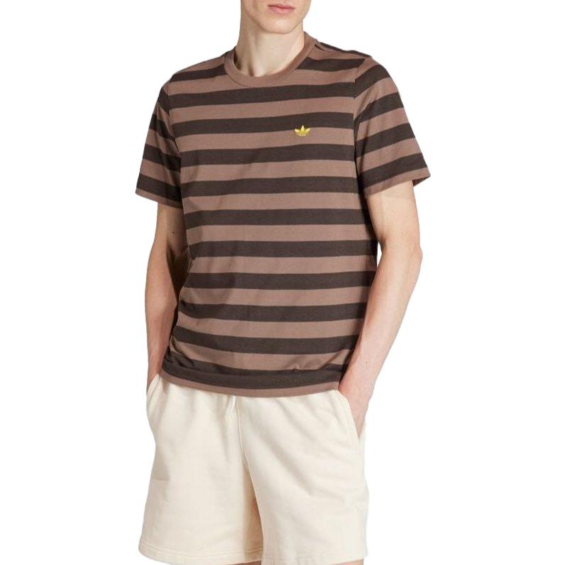 adidas Nice Striped T-Shirt 'Brown' IR7586