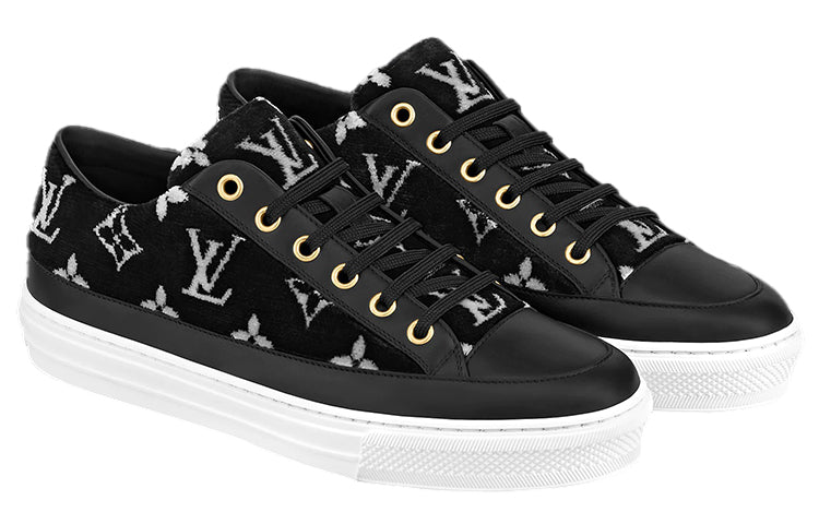 (WMNS) LOUIS VUITTON Stellar Sneakers 'Black with White Monogram' 1A964V