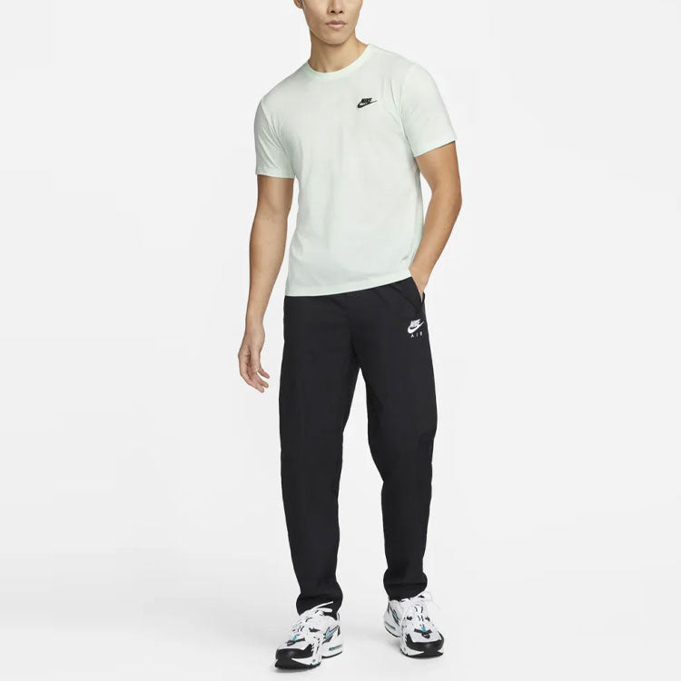 Men's Nike Embroidered Logo Micro Mark Solid Color Short Sleeve Green T-Shirt AR4999-394