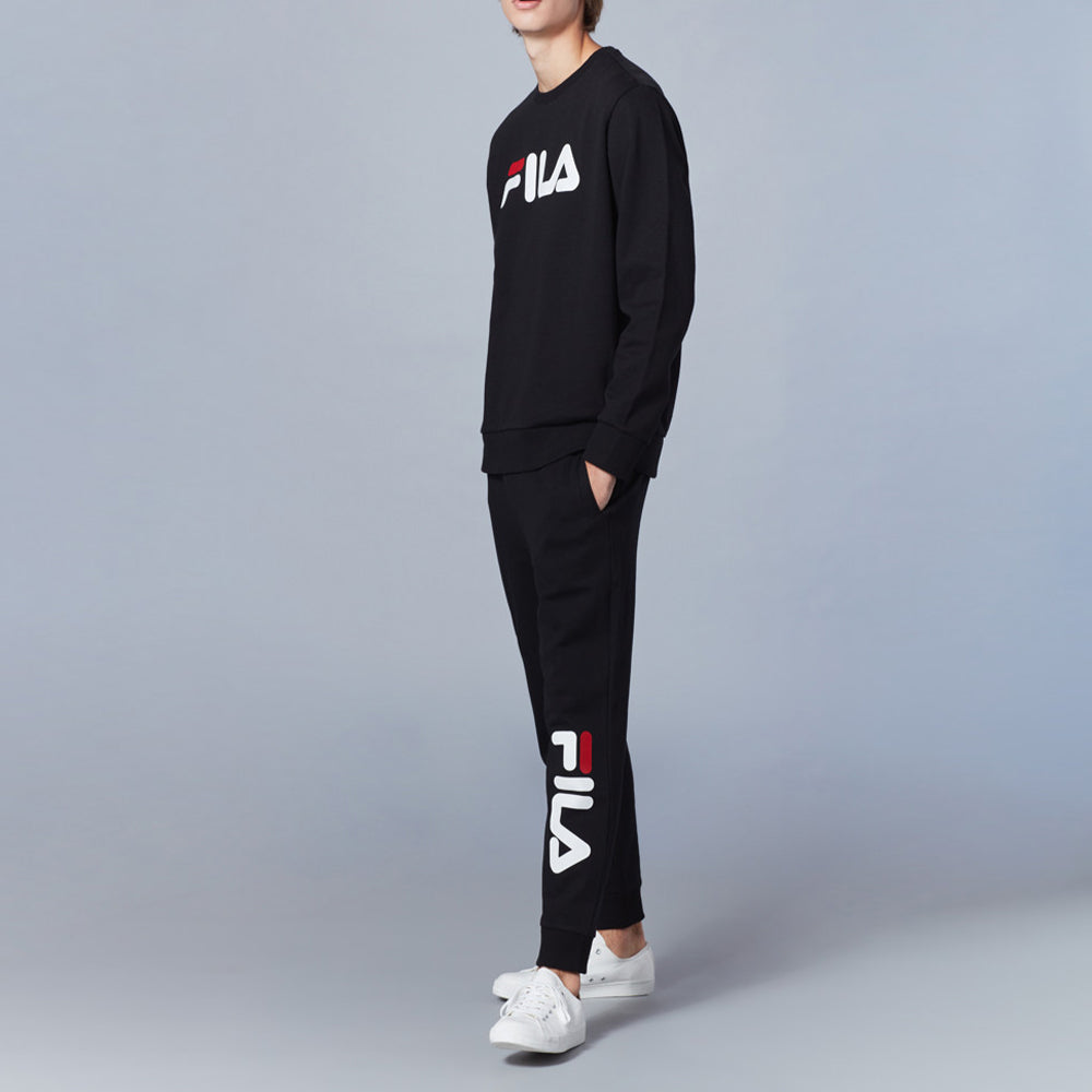 FILA Heritage Logo Printing jogging Bundle Feet Sports Pants Black FS2FPD1111X-BLK