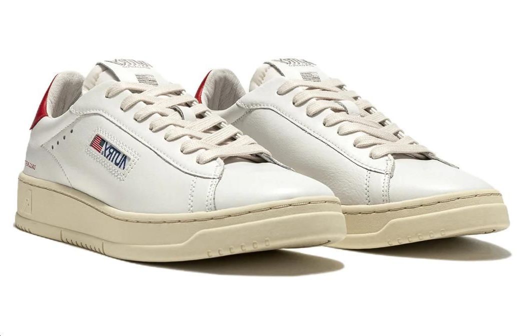 (WMNS) Autry Dallas Low Leather 'White Red' ADLW-NW03