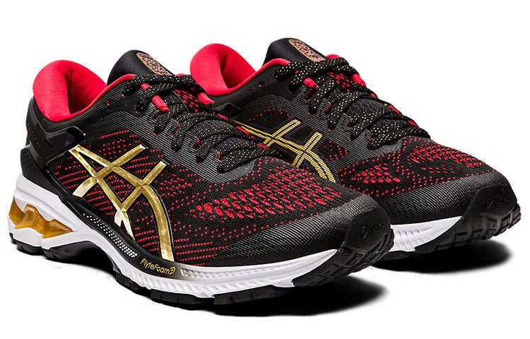 (WMNS) ASICS Gel-Kayano 26 'Black Red Gold' 1012A653-001