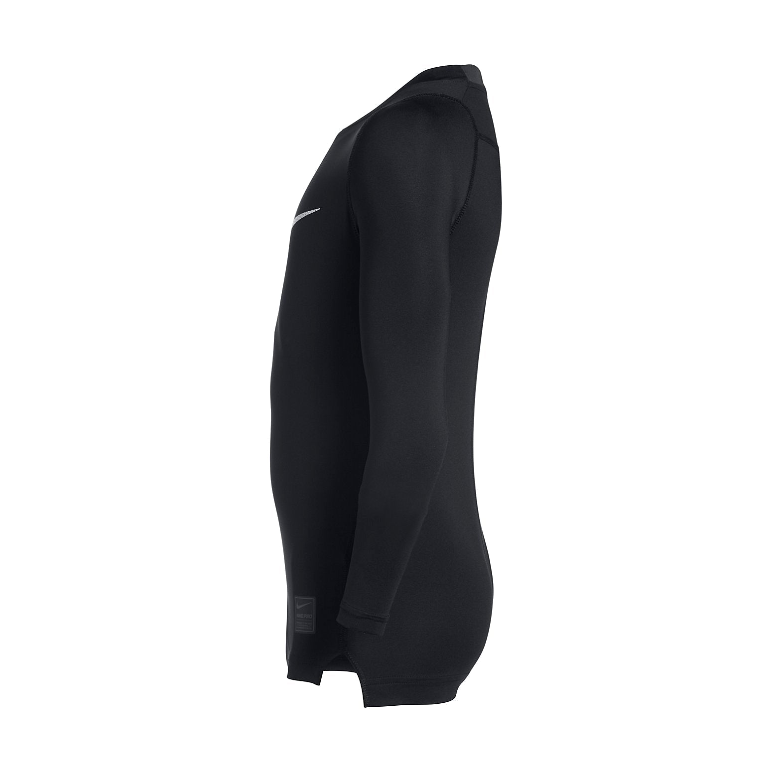 Nike Front Swoosh Long Sleeves Tee 'Black White' 726460-010
