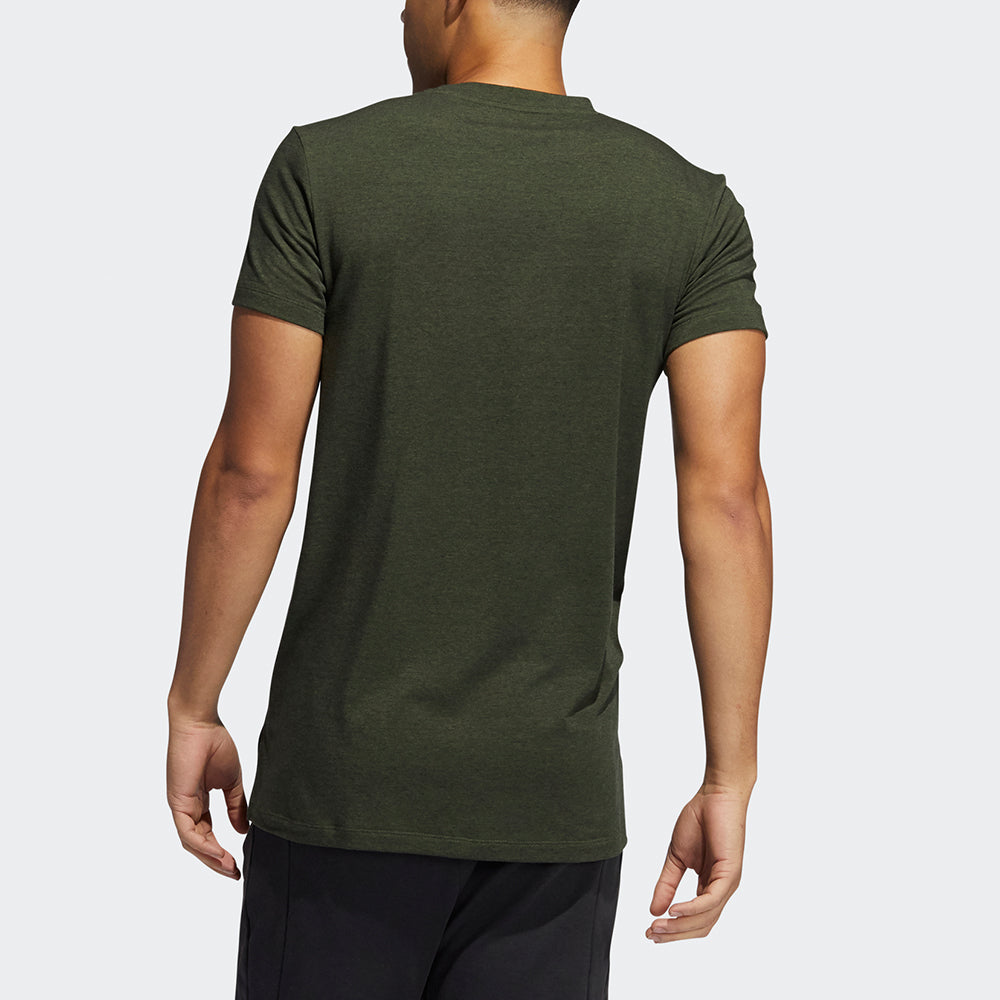 adidas Stu Tech Tee Solid Color Training Sports Short Sleeve Green GM0628