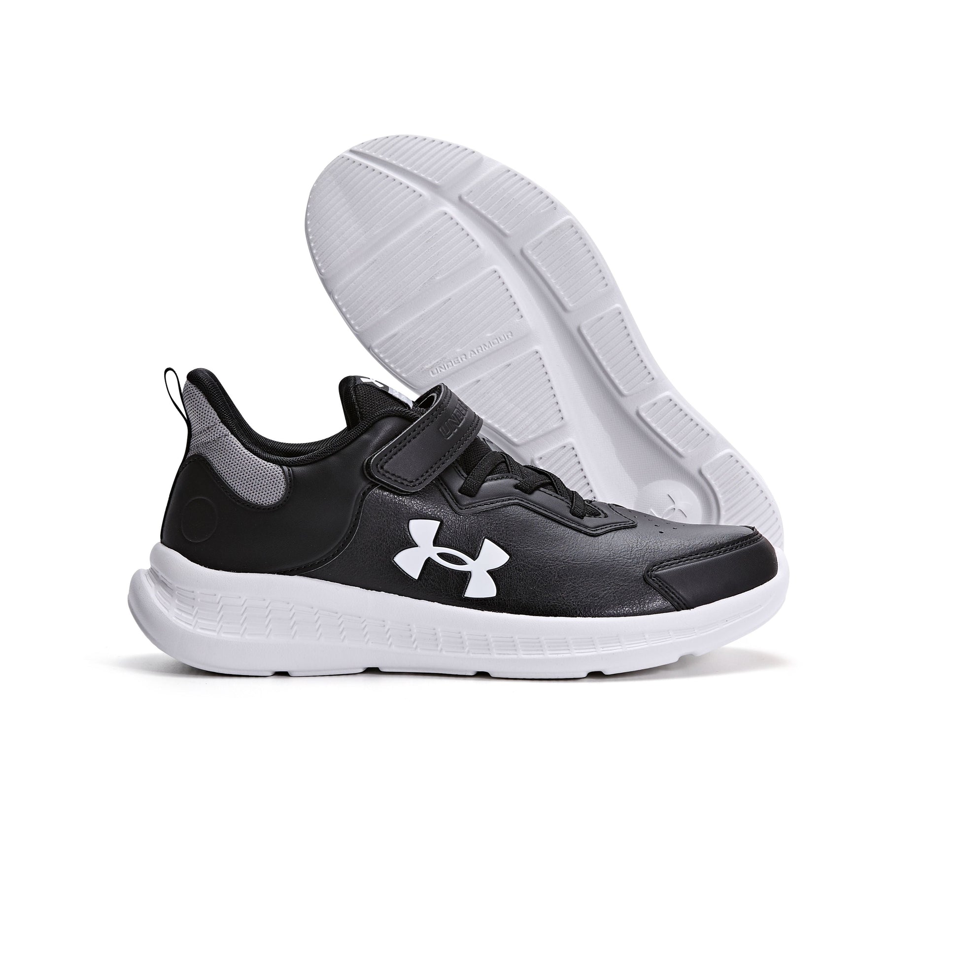 (GS) Under Armour Sport Sneakers 'Black White' 2321105-1