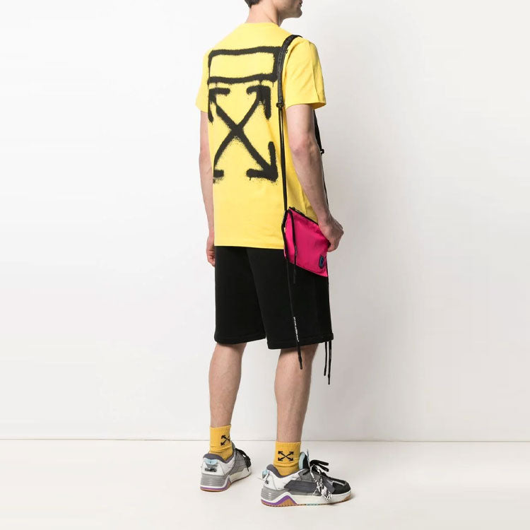 Off-White SS21 Logo Printing Short Sleeve Ordinary Version Yellow OMAA027S21JER0051910