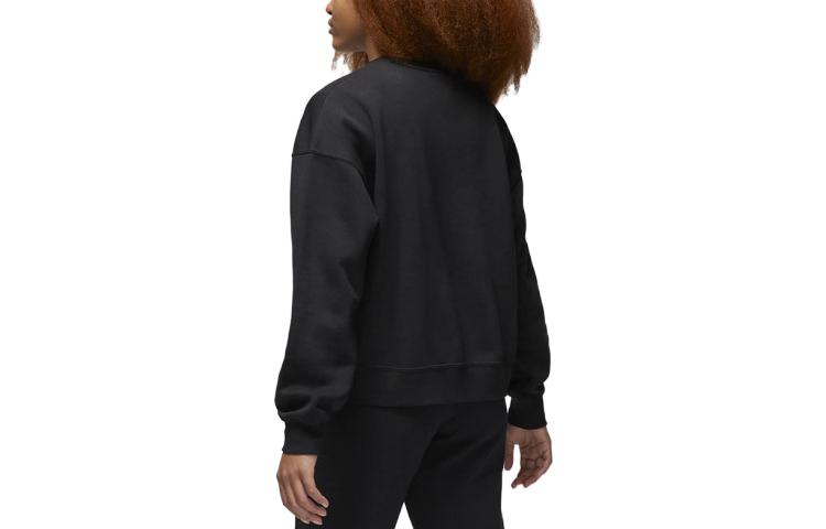 (WMNS) Air Jordan Brooklyn Fleece Crewneck Sweatshirt 'Black' FN4491-010