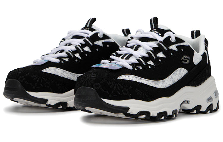(WMNS) Skechers DLites 1.0 'Black White' 896085-BKW