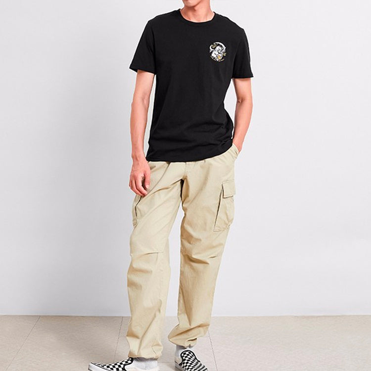 Men's Vans Skeleton Anime Printing Short Sleeve Black VN0A4MLYBLK