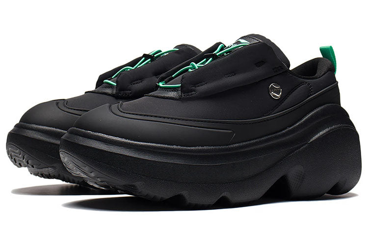 (WMNS) Li-Ning Puff Platform 'Black Green' AZGS072-2