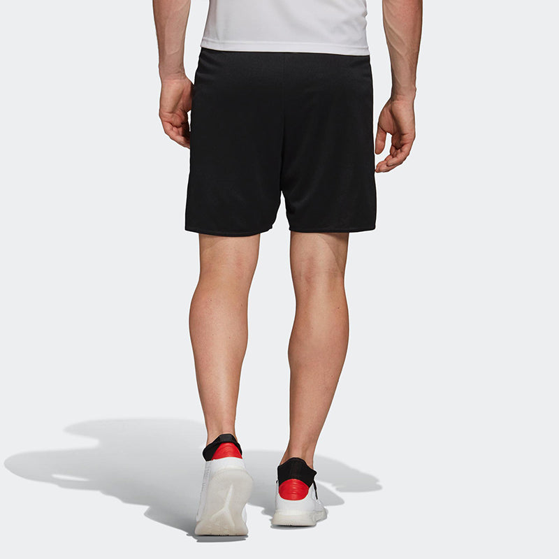 adidas Solid Color Logo Quick Dry Breathable Sports Training Soccer/Football Shorts Black FP9596