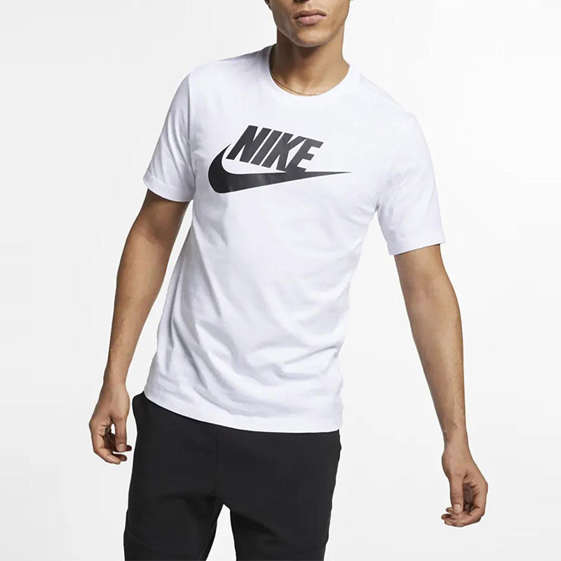 Nike M Nsw Tee Icon Futura Casual Sports Breathable Alphabet Printing Round Neck Short Sleeve White AR5004-101