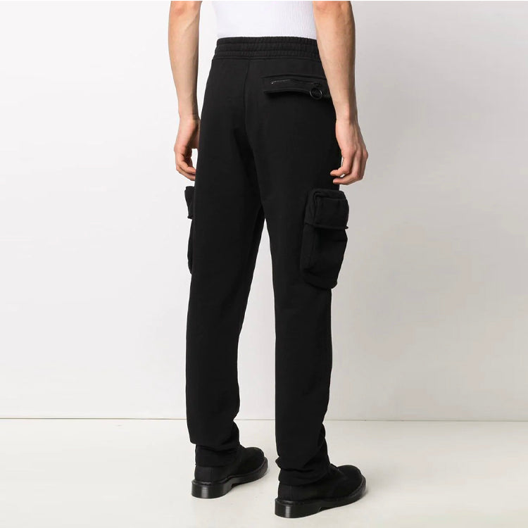 Off-White SS21 Logo Cargo Sweatpants Slim Fit Version Black OMCH036S21FLE0011001