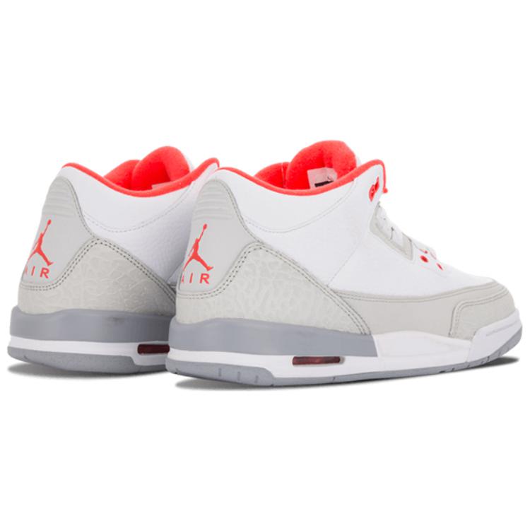 (GS) Air Jordan 3 Retro 'White Crimson Grey' 441140-101