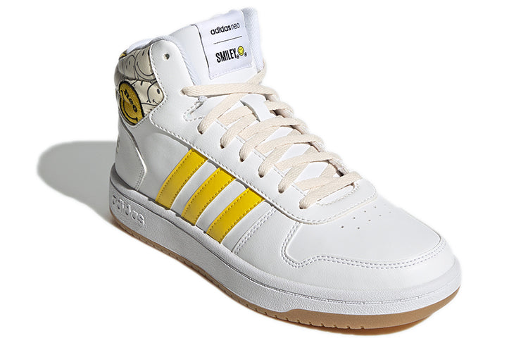 (WMNS) adidas Hoops 2.0 Mid Shoes 'White Solar Yellow' GY7617