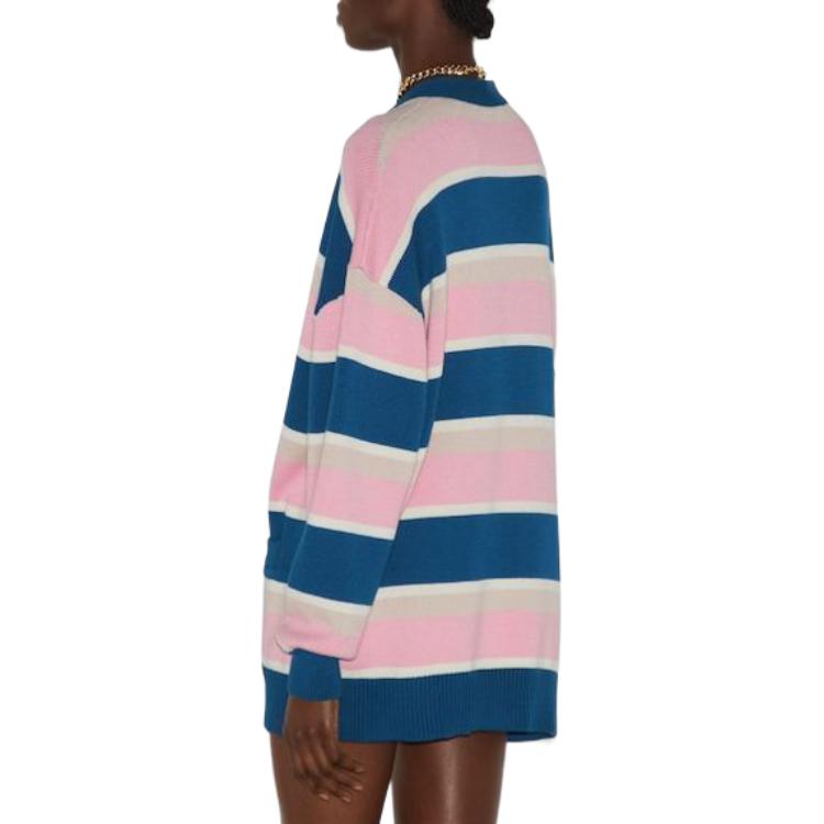 (WMNS) Gucci Striped Cotton Wool Cardigan With Patch 'Multicolor' 782216-XKDZ1-4915
