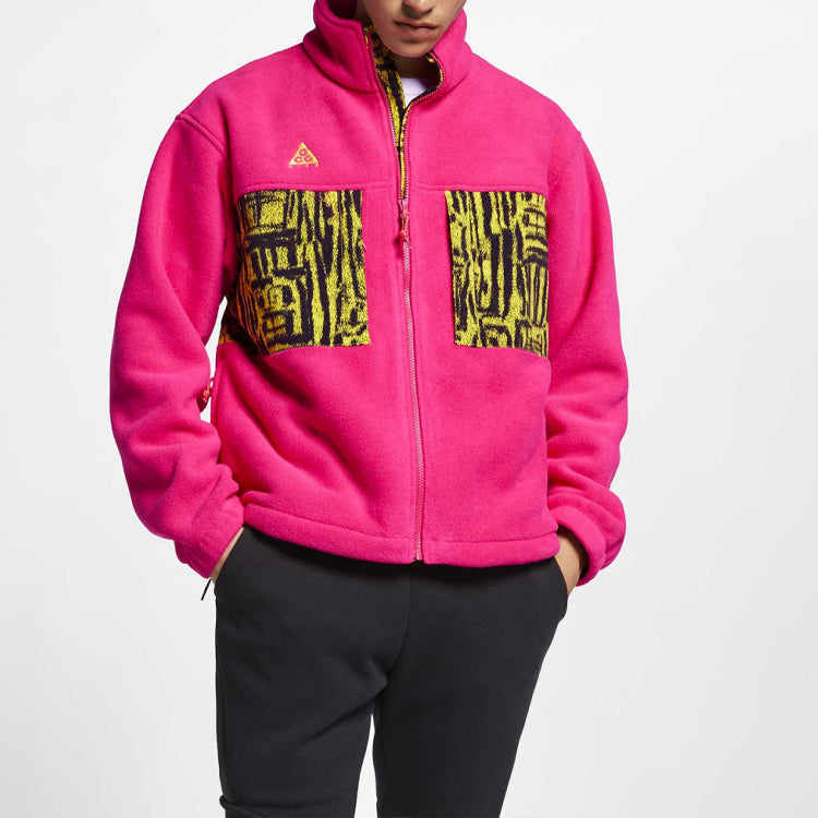 Nike ACG Printing Splicing Jacket Pink Red Pinkred BQ3446-666