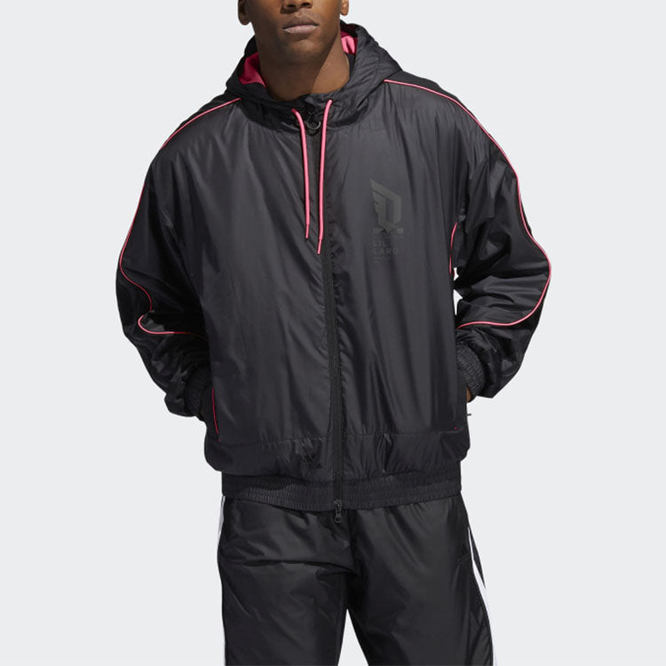 adidas Dame Vis Jkt Basketball Sports Hooded Jacket Black GL7106
