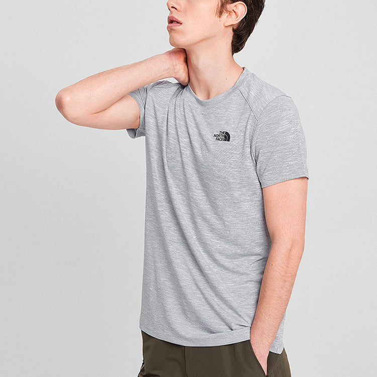Men's THE NORTH FACE Classic hygroscopic Sweat-Wicking Short Sleeve Gray 4NFK-DYX
