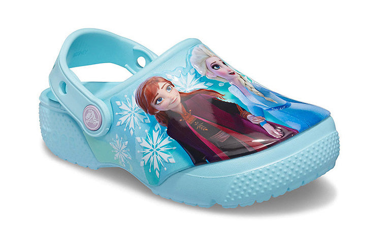 (PS) Crocs Frozen Printing Outdoor Flat Heel Sports Blue Sandals 207078-4O9