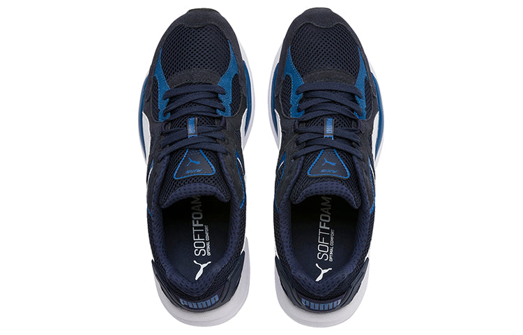 PUMA Axis Plus Suede Low-top Running Shoes White/Blue 370286-06
