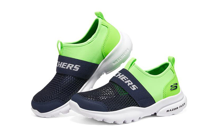 (GS) Skechers Razor Flex 'Black Green' 403776L-NVLM
