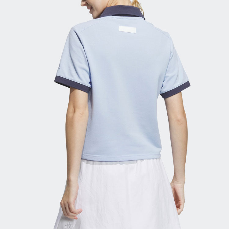(WMNS) adidas Verbiage Polo Shirt Polo 'Blue' IP3942