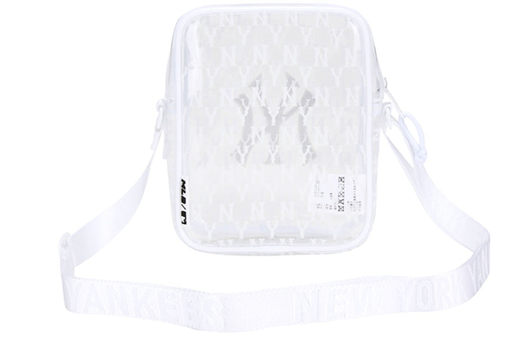 MLB Monogram Series NY New York Yankees PVC Messenger Bag Mini Transparent 32BGDB011-50W