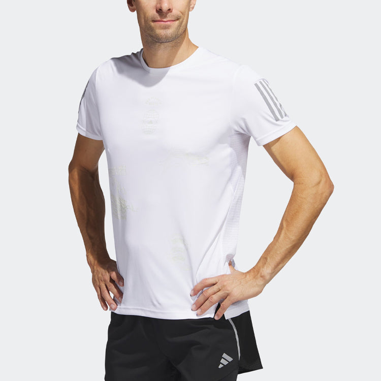 adidas Global Running Short Sleeve Tee 'White' IC0215