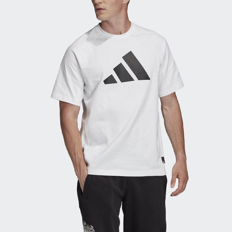 adidas Classic logo Printing Short Sleeve White FL3886