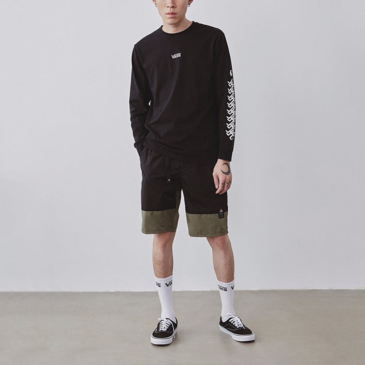 Vans OtwWhang Od Alphabet Printing Long Sleeves Couple Style Black VN0A4RAWBLK1