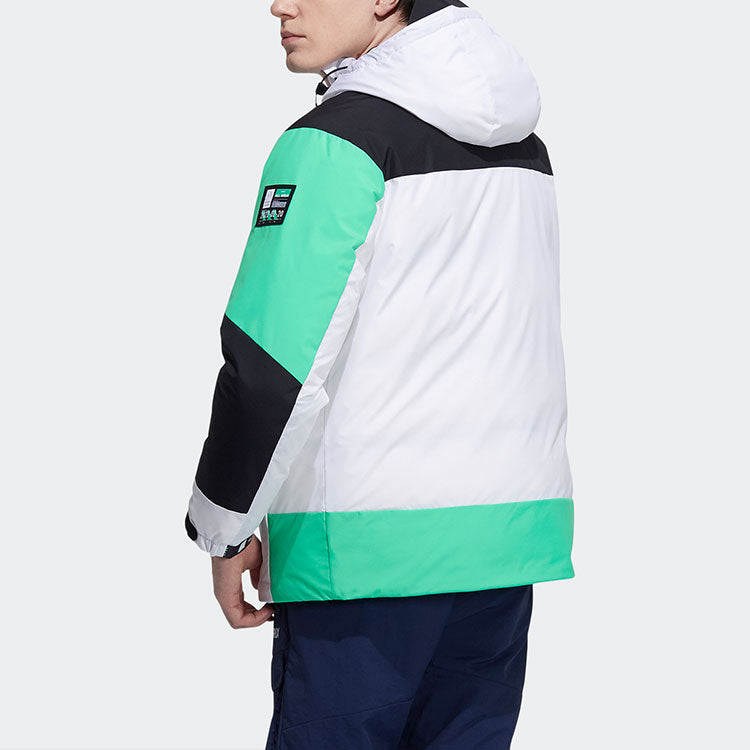 adidas Snw Down Jkt Contrasting Colors Sports Down Jacket White H13871