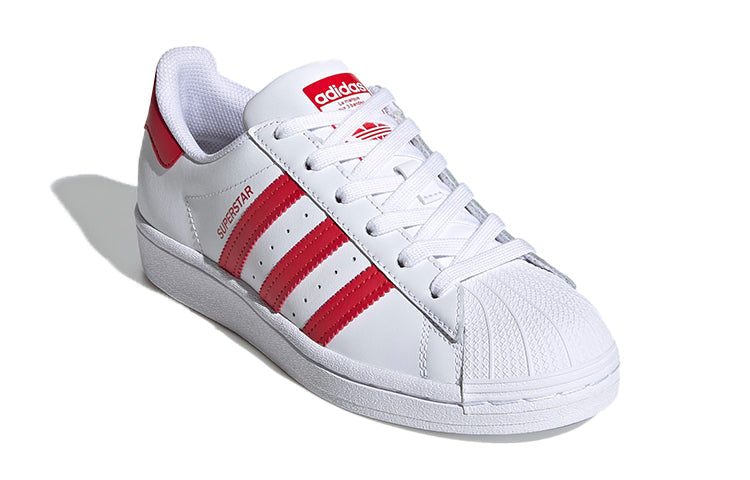 (GS) adidas originals Superstar J 'White Red' FW8293