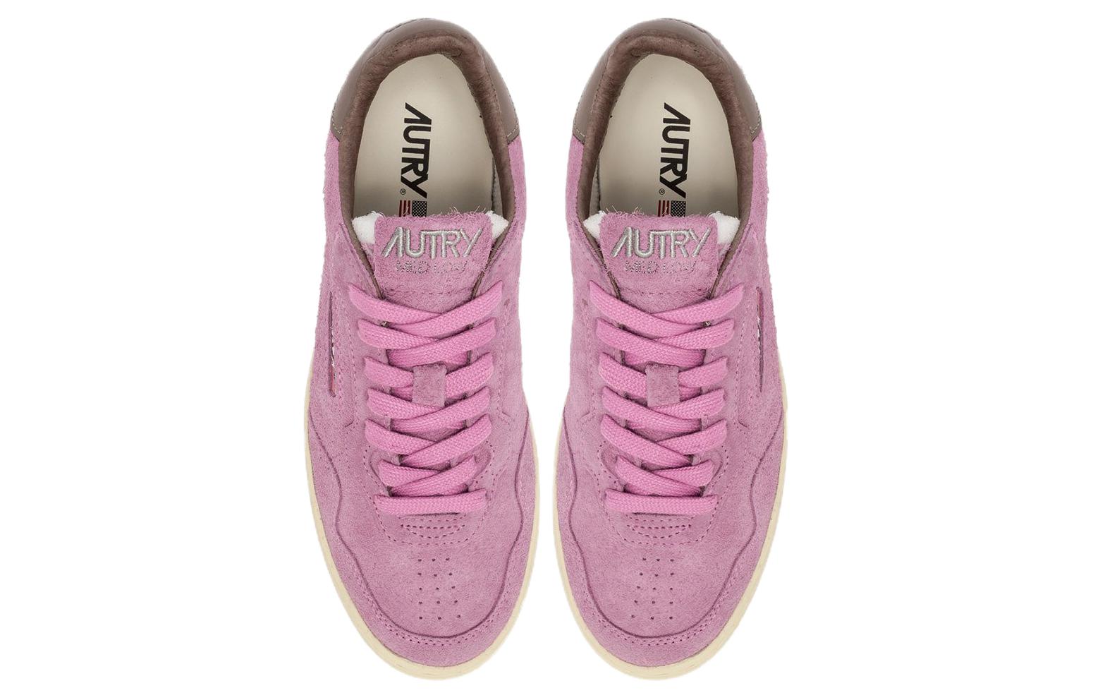 (WMNS) AUTRY New Flat Low Suede 'Fuchsia and Slate' FLLW-UL09