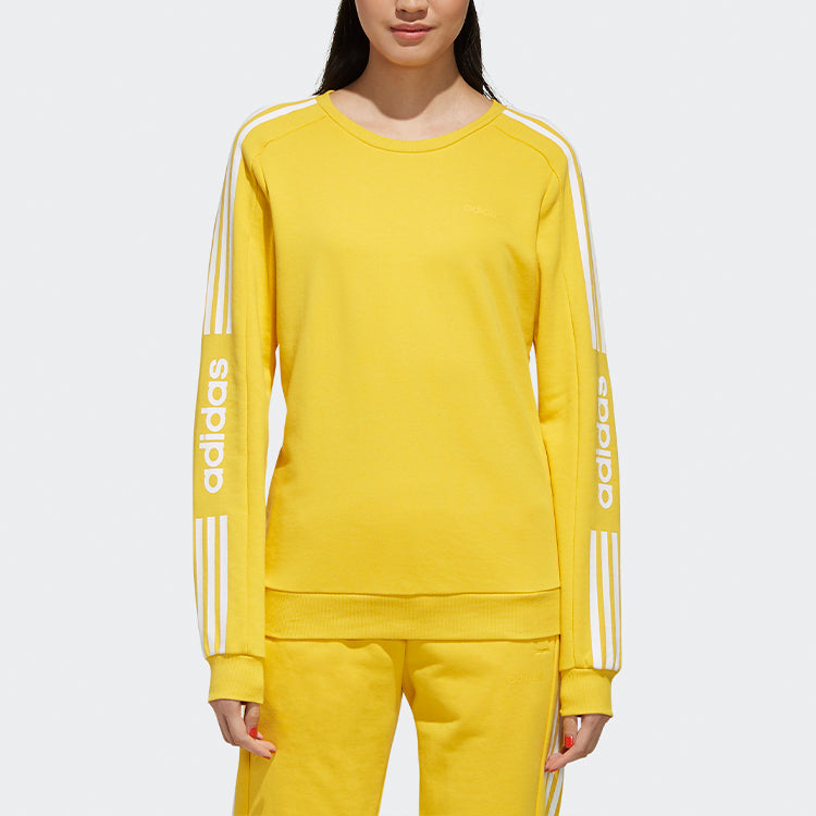 (WMNS) adidas neo Casual Round Neck Pullover Yellow GD1622