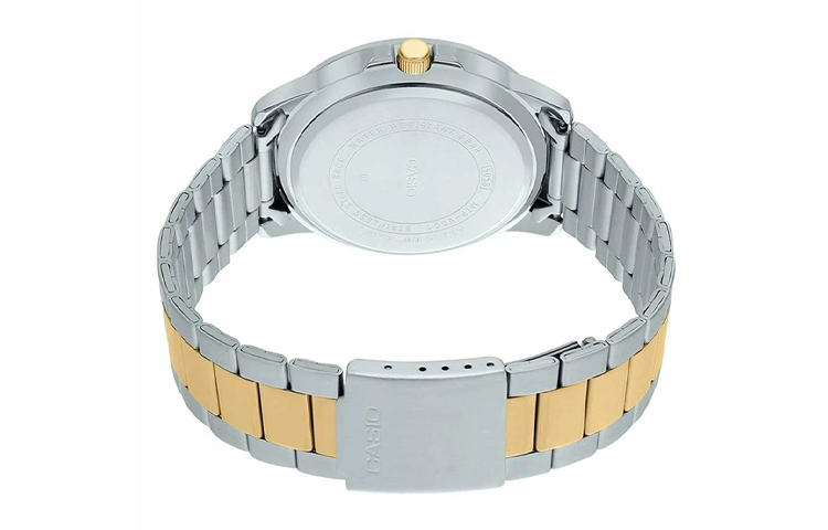 CASIO Stainless Steel Strap Quartz Waterproof Unisex Mens Light Grey Analog MTP-VD01SG-9B