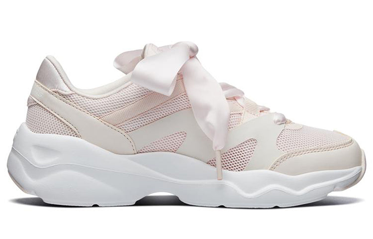 (WMNS) Skechers D'Lites Airy Low Top Sneakers Pink/White 66666203-WPK