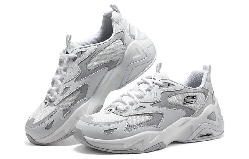 (WMNS) Skechers DLites Hyper Burst Sneaker 'Grey White' 896259-WGY